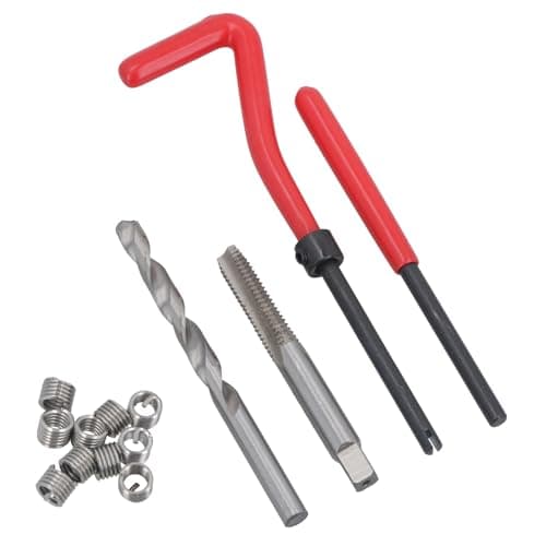 Image of AB Tools 1/4” x 20 UNC Imperial Thread Repair Kit Helicoil Set for Damaged Threads 14pc