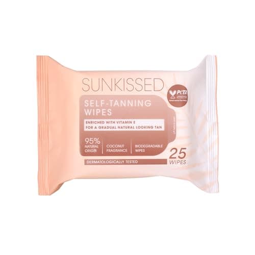 Image of SUN KISSED. Sunkissed Self-Tanning Wipes 25 Pack