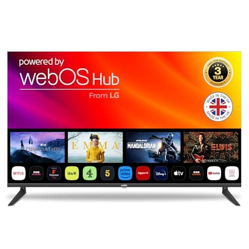Image of Cello 50″ inch Smart Ultrafast WebOS Full HD TV with Freeview Play FreeSat, Bluetooth. Netflix, Apple TV+, Prime Video, Paramount+, BBC iPlayer Frameless Bezel Made in the UK