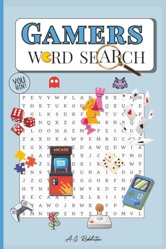Image of Gamers Word Search Puzzle Book: 65 Fun Word Search Puzzles Featuring Retro Video Games, Card Games & Historical Pastimes – Activity Book for Teens & Adults, 6 x 9 Inches