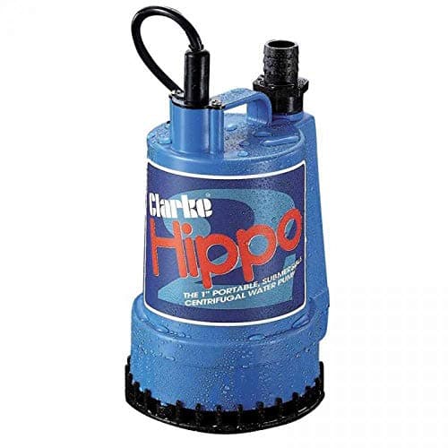 Image of Clarke Hippo 2 (110V) 1" 250W Submersible Water Pump, 85Lpm Flow, 6m Lift, 110V with Thermal Overload Protection