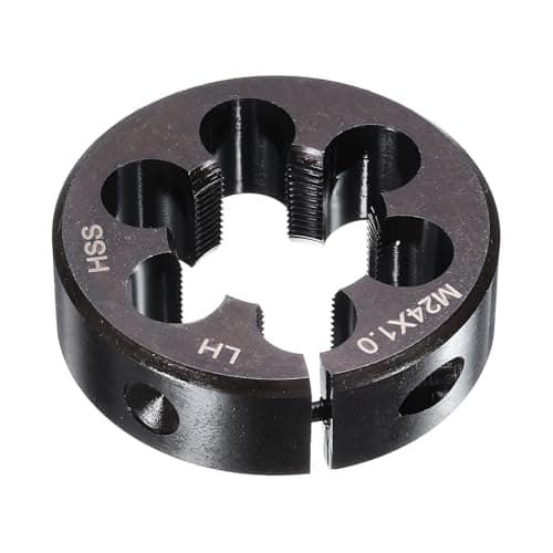 Image of sourcing map Round Threading Die M24 x 1 Metric Thread 2" OD Adjustable Left Hand High-Speed Steel (HSS) Round Die Screw Thread Cutting Die for Thread Repair