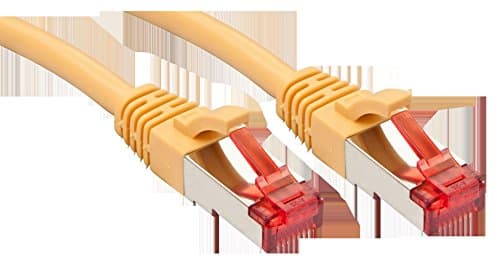 Image of LINDY Cat.6 S/FTP Network Cable, Copper, 250MHz, Yellow, 0.5 m