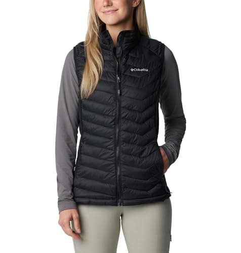 Image of Columbia Women's Powder Pass Vest Puffer Vest Body Warmer, Black, Size XS