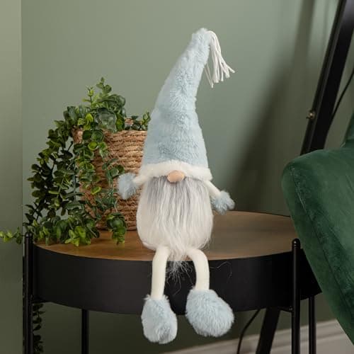 Image of Samuel ALEXANDER 48cm Pastel Blue Plush Sitting Christmas Gonk with Dangly Legs Decoration