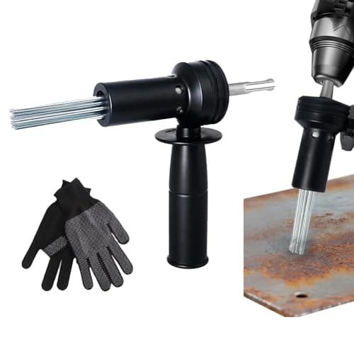 Image of Needle Scaler Attachment With Sds Shank And 18 Electric Needle Scaler Adapter With 1 Pair Of Gloves For Paint Rust Dirt And Welding Dust Remover Hardened Alloy Steel