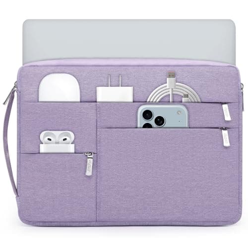 Image of HYZUO 14-15 Inch Laptop Sleeve Bag for MacBook Air 15 M5 A3448 M4 M3 M2 2026-2023, MacBook Pro 15, 15" Surface Laptop, XPS 14/15 Plus, NoteBook Case for 14" HP Dell Lenovo Asus Acer, Lilac Purple