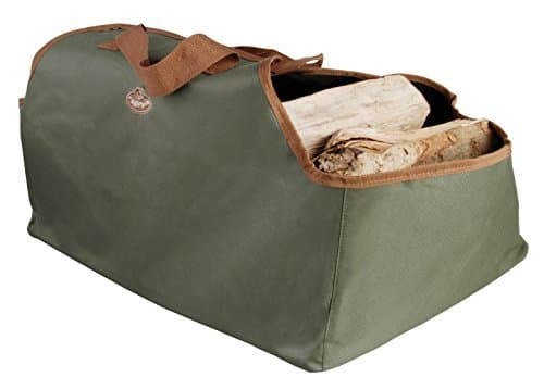 Image of Esschert GT22 Canvas Fireplacebag, Green, 59 x 39.5 x 38.5 cm