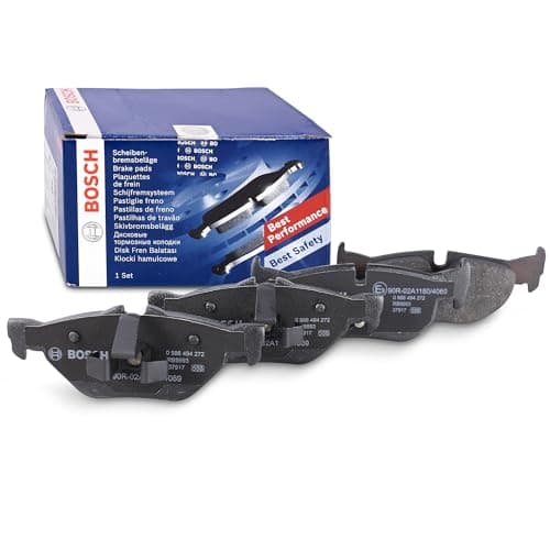 Image of Bosch BP1184 - Brake Pads Car Rear Axle - Bosch Quality - Reduced Noise and Dust - ECE-R90 Certified - Copper-Free - 1 Set of 4 Pads