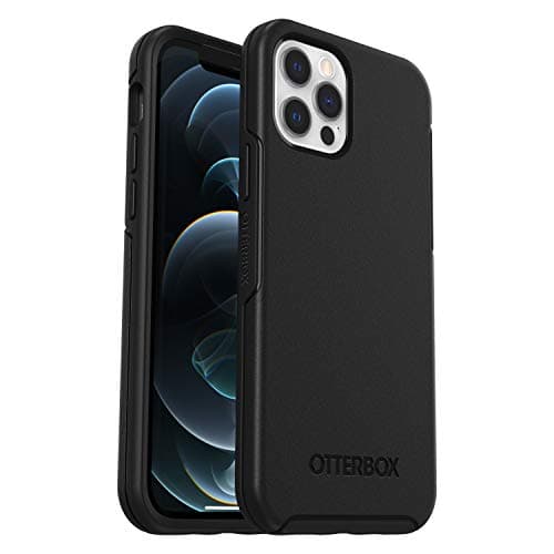Image of OtterBox Symmetry Case for iPhone 12 / iPhone 12 Pro, Shockproof, Drop proof, Protective Thin Case, 3x Tested to Military Standard, Antimicrobial Protection, Black