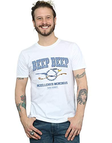 Image of Looney Tunes Men's Road Runner Beep Beep T-Shirt White XXXX-Large