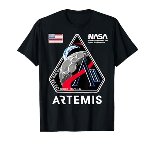 Image of NASA Artemis II Mission Patch Logo Moon Space Program 2026 T-Shirt