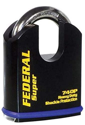 Image of Federal FD740P Ultra Secure Closed Shackle Padlocks - CEN5 Rated/Sold Secure Gold (70mm Body)