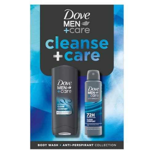 Image of Dove Men+Care Cleanse+Care Duo Gift Set with a body wash and an anti-perspirant deodorant perfect gifts for him 2 piece