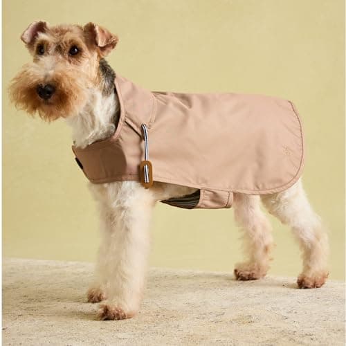 Image of Rosewood x Joules Burra Brown Raincoat for Dogs, Medium, Washable, Lightweight, Water-Resistant Dog Coat for Medium Dogs