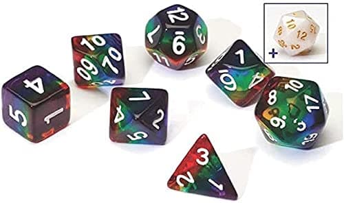 Image of Sirius Dice - Rainbow Translucent Poly Set - 7 Die