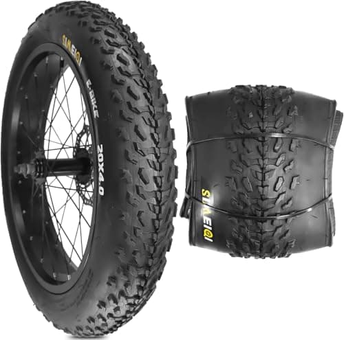 Image of 1pc 20 x 4.0 Fat Bike Tyres 98-406 Puncture Resistant E-Bike Tyres for Electric Bike,MTB,Heavy Duty,All Terrein Tyres for Street/Trail Riding