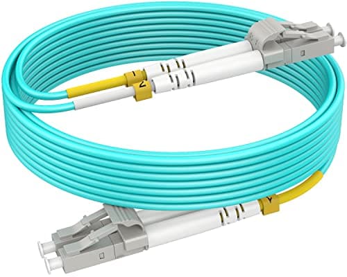 Image of 10ft(3m) OM3 LC LC Fiber Patch Cables MMF Multimode, Options 1ft~200ft, Fiber Optic Patch Cords Duplex, 50/125μm 10G LSZH OD 2.0mm