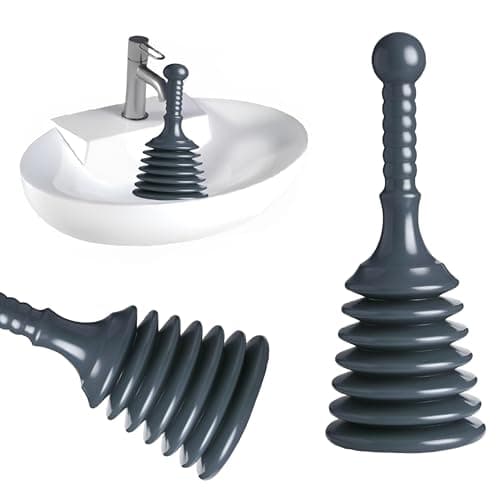 Image of Ar Easy Buy Toilet Plunger for Drains and Sinks Powerful PVC Sink Plungers for Unblocking Quick & Effective Toilet Unblocker & Drain Plunger Tool for Kitchen, Bathroom & Shower