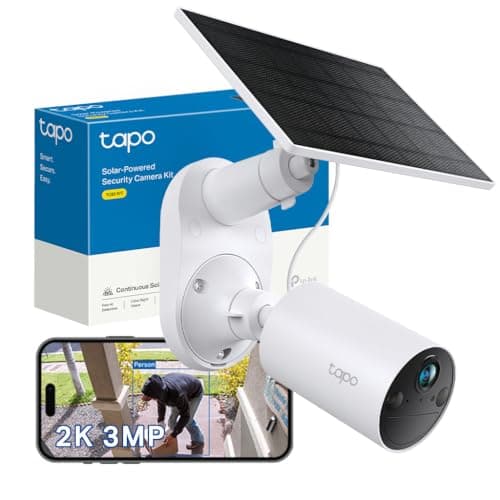 Image of Tapo TC82 KIT 2K 3MP Battery Solar Security Camera Outdoor, Maintenance-free, Colour Night Vision, Outdoor Camera No Monthly Fee, Smart Person Detection, IP65, Works with Alexa & Google