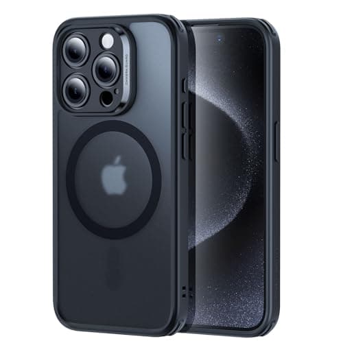 Image of ESR for iPhone 15 Pro Max Case (5 in 1) Set, Translucent Matte Case with Screen Protector and Camera Lens Protectors, Compatible with MagSafe, Military-Grade Protection, Classic Series, Frosted Black
