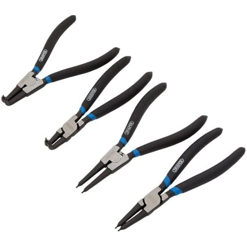 Image of Draper 38999 4-Piece Internal and External Circlip Pliers Set