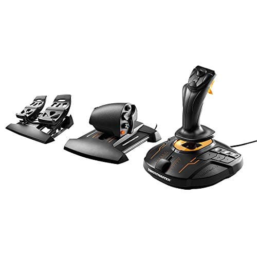 Image of Thrustmaster T16000M FCS Flight Pack - Complete Flight Control System with Joystick, Throttle, and Rudder Pedals, Featuring H.E.A.R.T HallEffect AccuRate Technology for PC