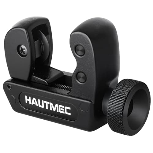 Image of HAUTMEC Copper Pipe Cutter Tool 3-30mm(1/8" to 1-1/8"), Mini Tube Cutter for PVC, Copper, Aluminum, and Thin Stainless Steel Tube HT0133-TC