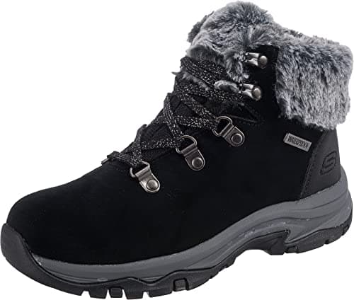 Image of Skechers Women's Trego Falls Finest Trainers, Black Suede Nylon, 6 UK