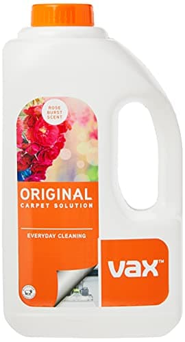 Image of Vax Original 1.5L Carpet Cleaner Solution, Stain Remover Shampoo, Rose Burst Scent, Suitable for Everyday Cleaning, 1-9-142055, White