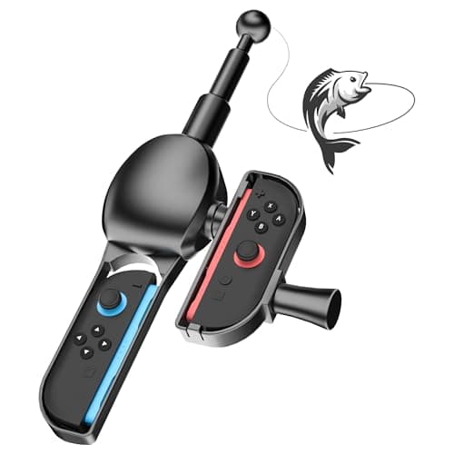Image of PAWDIARY for Nintendo Switch 2 Fishing Rod, for New Switch 2 Controller Handle Fishing Game Accessory for Legendary Fishing, for Bass Pro Shops: The Strike & for Fish Star World Tour