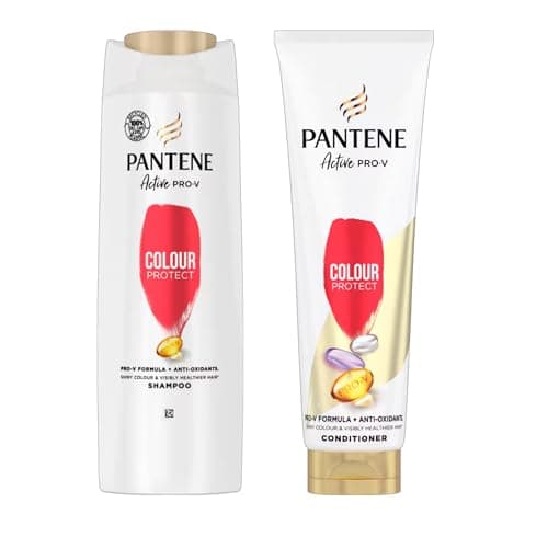 Image of Pantene Colour Protect Shampoo 400ml & Conditioner 275ml Set | Active Pro-V Formula with Antioxidants | For Coloured Hair | 2 Pack