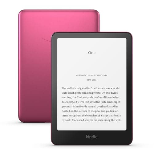Image of Amazon Kindle Paperwhite Signature Edition (newest gen) – Our fastest Kindle with an auto-adjusting front light, wireless charging and weeks of battery life – 32 GB – Without Ads - Metallic Raspberry