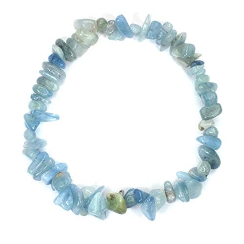 Image of CrystalAge Blue Lace Agate Gemstone Chip Bracelet
