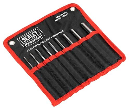 Image of Sealey Ak9109M Roll Pin Punch Set 9Pc 3-12Mm Metric