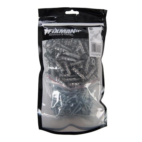 Image of Fixman 825735 Self-Drill Fixings,Silver 100pk Metal 12 x 32 mm