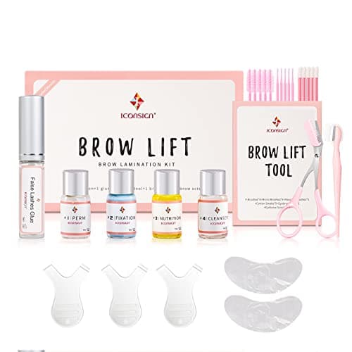 Image of ICONSIGN Brow Lamination Kit, Professional Semi-Permanent Eyebrow lift Kit, Fuller & Thicker Brows Long Lasting up to 8 weeks, Suitable for Salon & Home Use