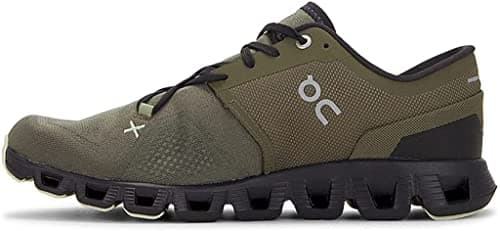 Image of On Mens Cloud X 3 Textile Synthetic Olive Reseda Trainers 6.5 UK