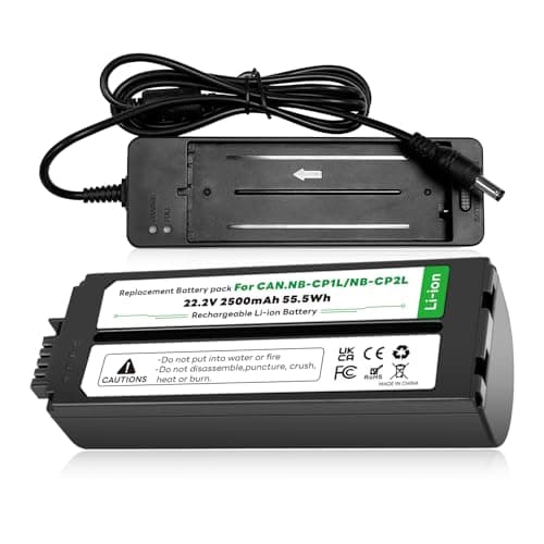 Image of OHZHAO Upgrade 2500mAh NB-CP2L CP1L Battery + Charger Adapter for Canon Photo Printer Selphy CP1500, CP1300, CP1200, CP910, CP900, CP820, CP810, CP800, CP520, CP510, CP500, CP100