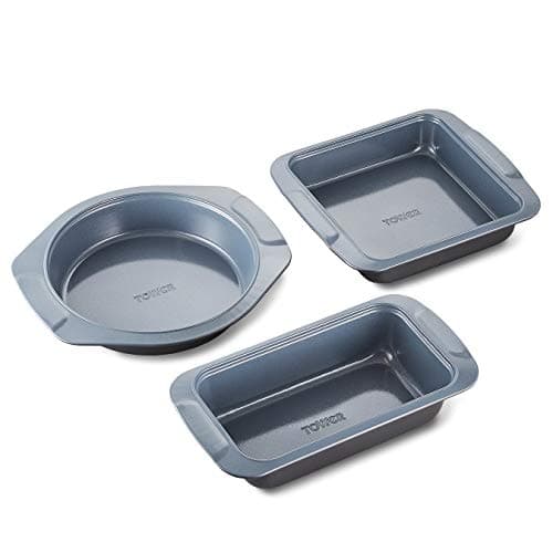 Image of Tower Cerasure T843073 3 Piece Baking Tray Set with Carbon Steel Construction, Graphite