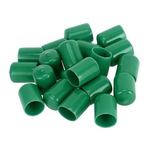 Image of TUCKBOLD Wheel Lug Nut Bolt Cylindrical Shape Exterior Rims Tire Nut Screws Dust Cap Cover Nut Protection Green 20pcs 17mm PVC