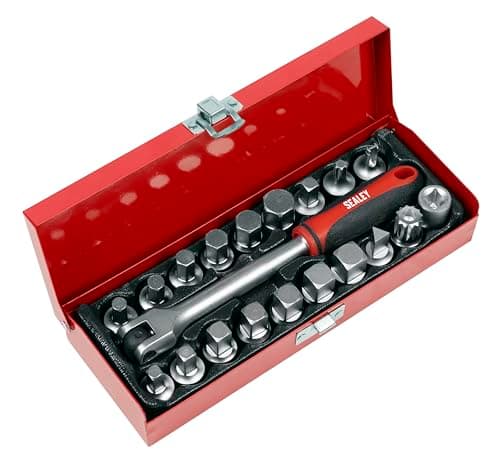 Image of Sealey 20pc Oil Drain Plug Key Set 3/8"Sq Drive - AK759