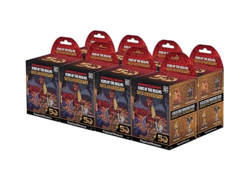 Image of WizKids D&D Icons of The Realms: 50th Anniversary - 8 ct. Booster Brick | Dungeons and Dragons Miniatures | Blind Box | Set 31