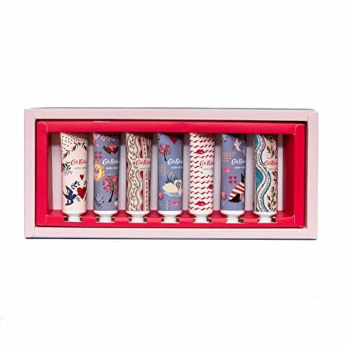 Image of Cath Kidston Hand Care Gift Set 7 Pocket Sized Hand Cream Formulated With Shea butter And Green Tea Extract Vitamin E Vegan Friendly Travel Friendly Sizes 7x 30ml