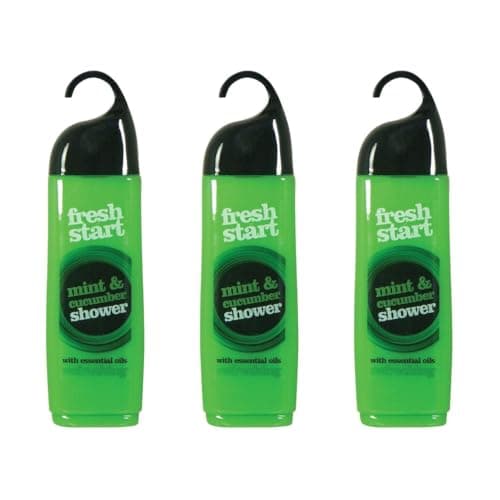 Image of Fresh Start Mint and Cucumber Shower Gel, 400ml, Pack of 3