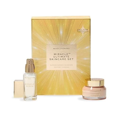 Image of Revolution Pro Ultimate Miracle Skincare Gift Set, Hydrating Kit, Includes Pro Miracle Face Cream & Serum, Vegan & Cruelty-Free