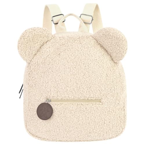 Image of Aomig Kids Mini Furry Backpack, Toddler Mini Cute School Rucksack, Preschool Kindergarten Elementary Small Backpack, Toddler Girls Boys Adjustable Rucksack, Kids Plush Backpack for School Travel