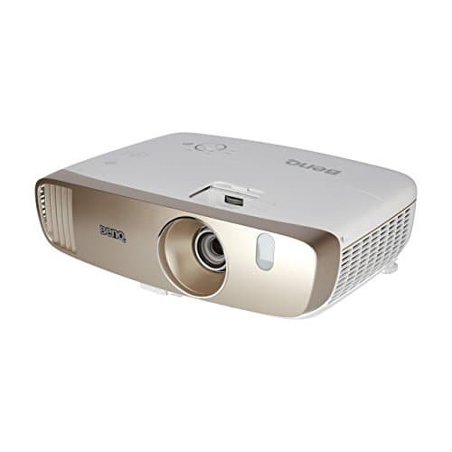 Image of BenQ W2000 1080p Home Cinema Projector (Rec.709, DLP, 2000 Lumens, 15000:1 High Contrast Ratio, Short Throw, 20 W Speaker, 3D, HDMI, CinePrime Series) - Gold/white