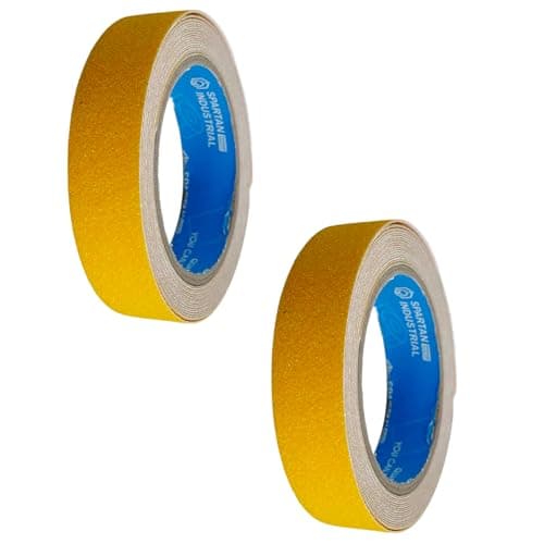 Image of YSDINK 2 Pack Anti Slip Tape, 25MM x 5M, Heavy Duty Non Slip Grip Tape High Traction, Waterproof Abrasive Safety Tape for Stairs, Steps, Ramps, Indoor/Outdoor (Yellow)
