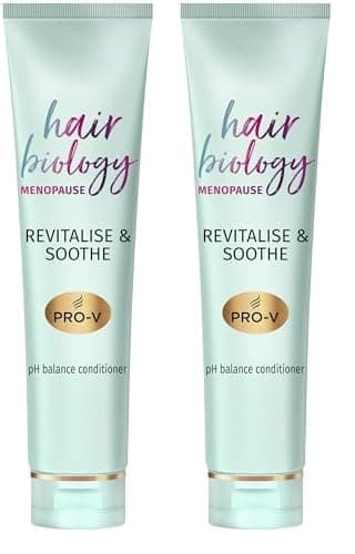 Image of Pantene Revitalise & Soothe Menopause Conditioner For Thinning Hair, 160ml, Hair Thickener, Dry Scalp Treatment With Pro-V, Vitamin B3 And White Tea, Hair Biology (Pack of 2)